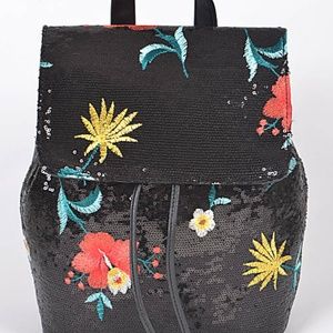 BlackSequin embroidery backpack 3AM Forever®